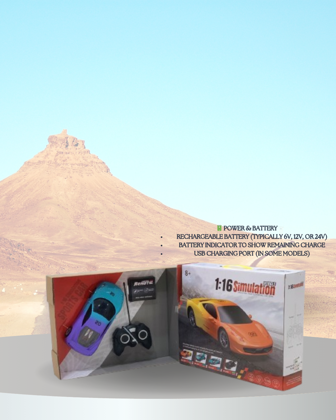 R/C STUNT CAR WITH REMOTE CONTROLLED