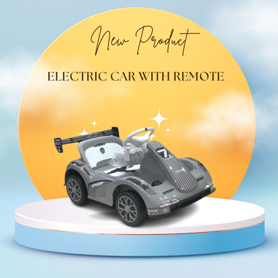 Kids' Go Kart,Ride On Car, Kids Electric Car,Tamco Riding Toys For Kids With Remote Control Amazing Gift For 2 Years Boys Girls Grey Plastic
